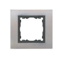 Simon 82 Рамка декоративная, 1 пост, S82 Nature, Металл, нержавеющая сталь-графит  82817-37  Simon