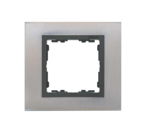 Simon 82 Рамка декоративная, 1 пост, S82 Nature, Металл, нержавеющая сталь-графит  82817-37  Simon