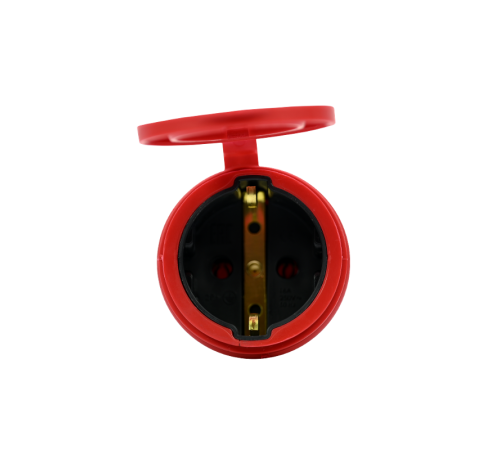 Розетка 2К+З кабельная каучуковая 16А/250В IP44 Красная MultiSet  MST4402RD  SE