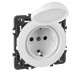 Celiane Мех Розетка с/з с защ. штор., безвинт зажим 2 мод (для накл.68131,68431,66227,64927)  067153  Legrand