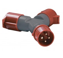 Адаптер двухлучевой TS1012-214 3Р+РЕ 16А 380В IP44  PAS22-016-4  IEK