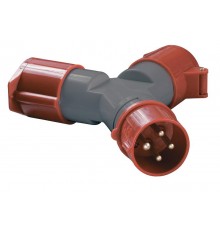 Адаптер двухлучевой TS1012-214 3Р+РЕ 16А 380В IP44  PAS22-016-4  IEK