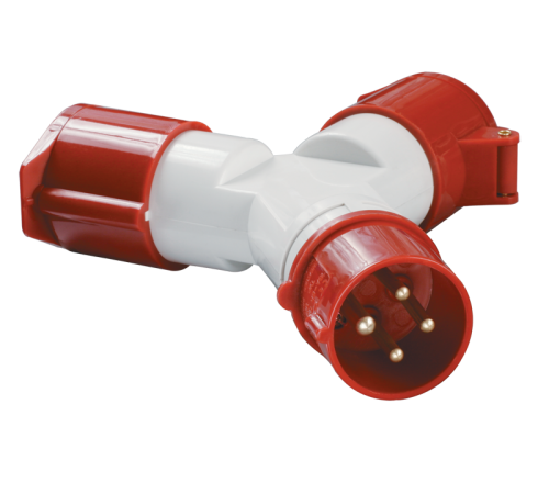 Адаптер двухлучевой TS1012-214 3Р+РЕ 16А 380В IP44  PAS22-016-4  IEK