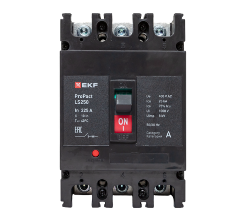 Выключатель автоматический LS250 25кА 3P 225А ProPact  mccb-250-25-3-225-ls  EKF
