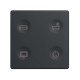 Сенсорный 4-кл выключатель с тематической маркировкой Т1, графит  8000643-038  Simon