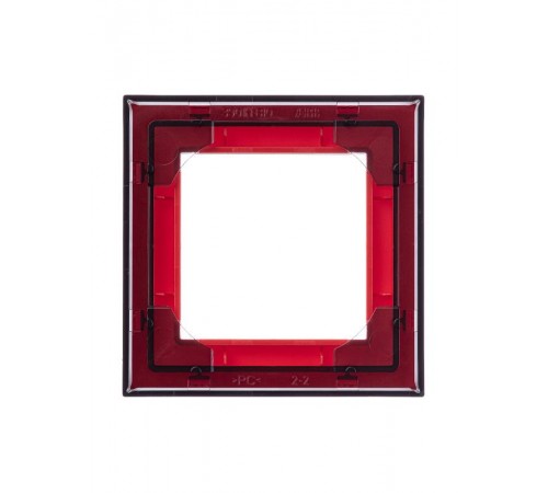 ABB Levit Красный / дымчатый чёрный Рамка 1-ая  3901H-A05010 65W  2CHH015010A6065  ABB