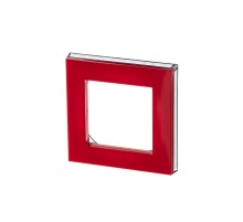 ABB Levit Красный / дымчатый чёрный Рамка 1-ая  3901H-A05010 65W  2CHH015010A6065  ABB