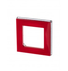 ABB Levit Красный / дымчатый чёрный Рамка 1-ая  3901H-A05010 65W  2CHH015010A6065  ABB