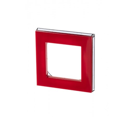 ABB Levit Красный / дымчатый чёрный Рамка 1-ая  3901H-A05010 65W  2CHH015010A6065  ABB
