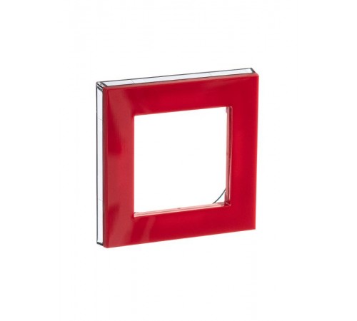 ABB Levit Красный / дымчатый чёрный Рамка 1-ая  3901H-A05010 65W  2CHH015010A6065  ABB