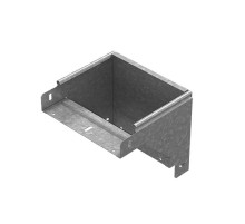 Поворот вертикальный вниз к лотку 200х80, толщ. 1,0 мм, Сендзимир цинк, 070028  ПВН-200х80-1,0-СЦ   Ostec