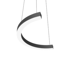 Светодиодный светильник Enso C 570х285х40 мм 12 Вт 4000 К подвесной RAL9005 черный матовый с рассеивателем опал  V1-R0-9C523-30000-2001240  VARTON