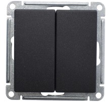 W59 Черный бархат Выключатель 2-клавишный 10АХ  VS510-252-6-86  SE