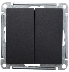 W59 Черный бархат Выключатель 2-клавишный 10АХ  VS510-252-6-86  SE