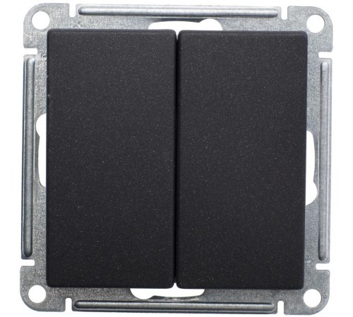 W59 Черный бархат Выключатель 2-клавишный 10АХ  VS510-252-6-86  SE