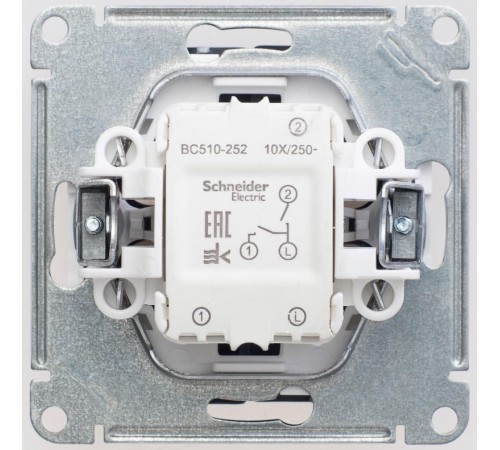 W59 Черный бархат Выключатель 2-клавишный 10АХ  VS510-252-6-86  SE