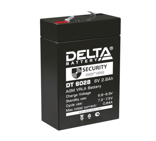 Аккумуляторная батарея ОПС серии DT 6028  6В/2,8Ач  DT 6028  DELTA