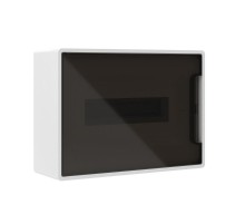 Щиток 12 мод настенный FRAME, белый, с тонированной дверцей, с 2 шинами  PEN на 6 и 8 отв.  F12W1WD  DKC