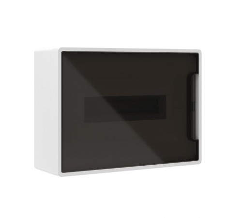 Щиток 12 мод настенный FRAME, белый, с тонированной дверцей, с 2 шинами  PEN на 6 и 8 отв.  F12W1WD  DKC