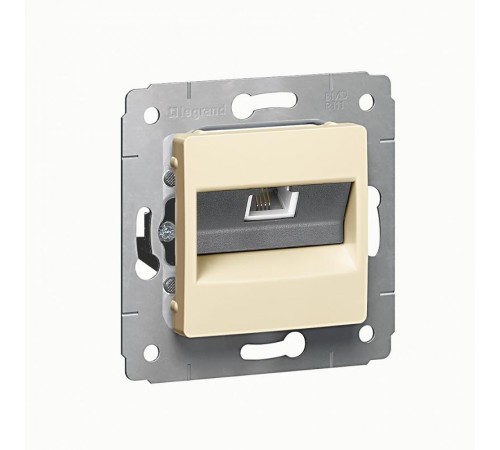 Cariva DIY Розетка RJ11 - 1 вход, слоновая кость  695920  Legrand