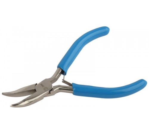 Тонкогубцы 120 мм мини с изогнутым носом обливные рукоятки  Б0055909  ЭРА