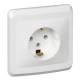 Этюд Белый С/У Розетка с заземлением  PC16-003B  SE