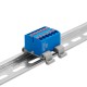 Блок распределительный, зажим push-in, 12 точек подключения 2,5 кв.мм, синий  DTP1-012-04SPUB  DKC