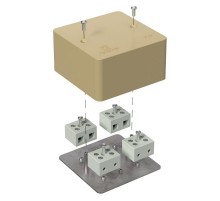 Коробка огнестойкая для кабель-канала 40-0460-FR10.0-8 Е15-Е120 RAL1001 85х85х45 (44 шт/кор) бежевая  40-0460-1001-FR10.0-8  Промрукав