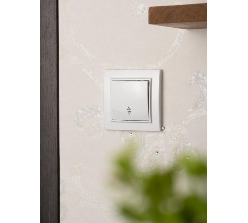 Минск Выключатель 1-клавишный СП проходной, 10А, белый EKF Basic  ERV10-025-10  EKF