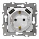 14-4109-01 Розетка без заземления+E 16A-250В, штор. с 2xUSB 5В-3А, Elegance, белый (10/100/2000)  Б0047867  ЭРА