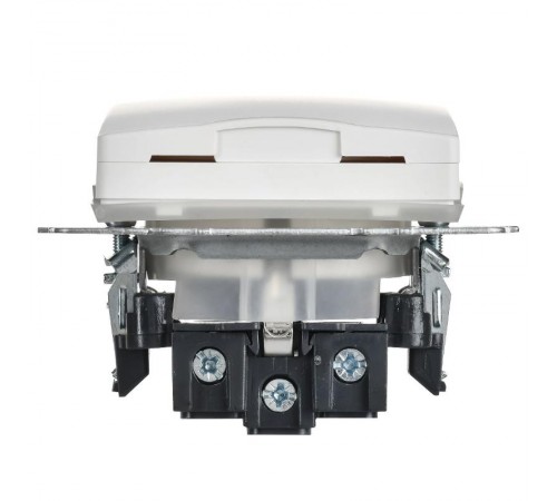 BRITE Розетка 1-местная с заземлением с защитными шторками и крышкой 16А IP44 РСбш10-3-44-БрАБ арктический белый   BR-R16-16-44-K91  IEK