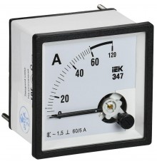 Амперметр Э47 60/5А кл. точн. 1,5 72х72мм  IPA10-6-0060-E  IEK