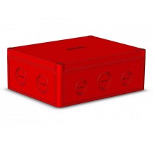 Коробка 240х190х93 АБС-пластик,красный цвет корпуса икрышки,крышка низкая,пустая  КР2803-440  HEGEL