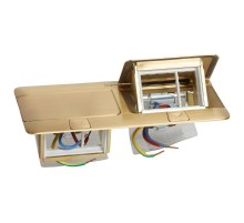 Выдвижной розеточный блок - неукомплектованный - IP 40 - 6 модулей - латунь  054017  Legrand