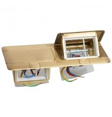 Выдвижной розеточный блок - неукомплектованный - IP 40 - 6 модулей - латунь  054017  Legrand