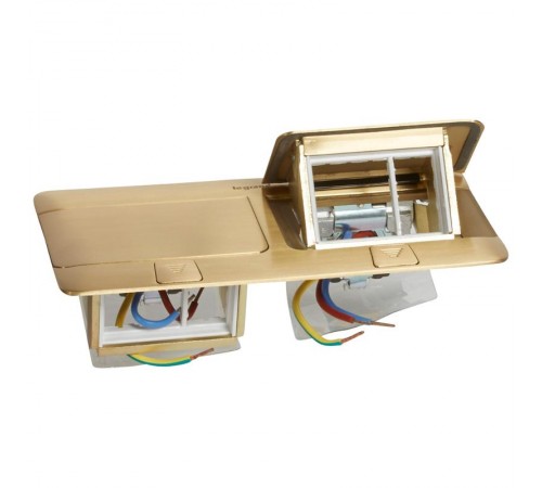 Выдвижной розеточный блок - неукомплектованный - IP 40 - 6 модулей - латунь  054017  Legrand