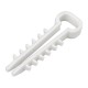 Дюбель-хомут нейлоновый прямоугольный 5-10 мм, белый, упаковка 100 шт.  07-4610  REXANT