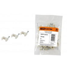 Скоба 10мм плоская пластиковая (50шт)   SQ0513-0014  TDM