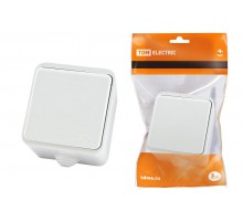 Розетка 2П+З OУ с крышкой IP44 16А белая "Орель"  SQ1802-0006  TDM