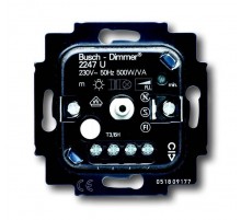 Механизм светорегулятора для ламп накаливания и НВ галогенных ламп с индуктивным трансформатором, 20-500 Вт/ВА  6512-0-0302   2CKA006512A0302  ABB