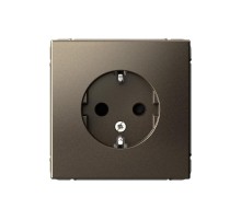 ArtGallery Мокко Розетка с заземлением, со шторками, 16А, механизм  GAL000645  SE