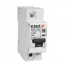 Выключатель автоматический однополюсный ВА47-100-1C16-УХЛ3 (10кА) 318102  КЭАЗ