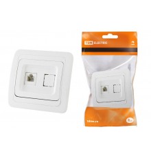 Розетка TФ (RJ-11) белая "Валдай"   SQ1804-0012  TDM