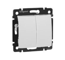 Valena Белый Переключатель 2-х клавишный  774408  Legrand