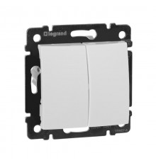 Valena Белый Переключатель 2-х клавишный  774408  Legrand