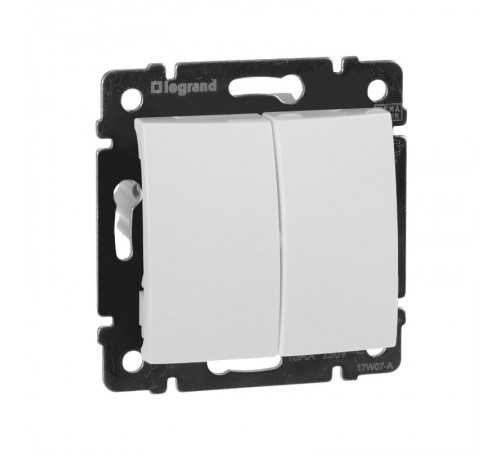 Valena Белый Переключатель 2-х клавишный  774408  Legrand