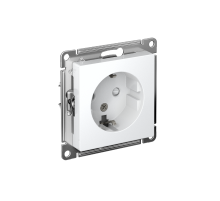 AtlasDesign Белый Розетка с заземлением со шторками, 16А, механизм  ATN000145  SE