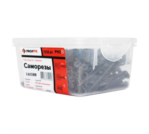 Саморез СГД 3,8х55 усиленный (TWN) (250 шт) - контейнер  146445  PROFFIX