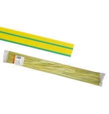 Термоусаживаемая трубка ТУТнг 12/6 желто-зеленая по 1м (50 м/упак)  SQ0518-0224  TDM