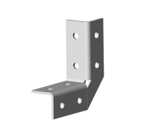 Угол 3D, 8 отверстий, толщ. 4,0 мм, гор. цинк, 368125  УС-3D8-4,0-ГЦ   Ostec